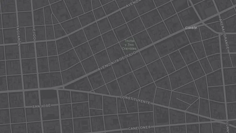 Mapa de la zona de Teatro El Galpón