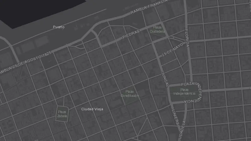 Mapa de la zona de El Chamuyo