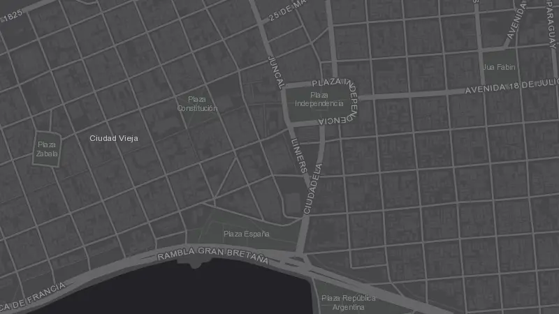 Mapa de la zona de Teatro Solís